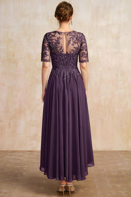 Robe Cérémonie En Dentelle Marine - gallery 6
