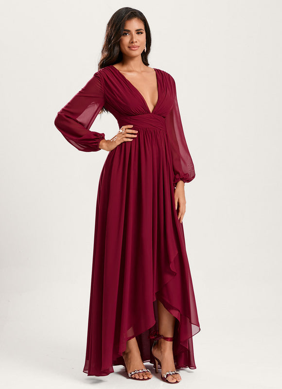 Robe Cérémonie Fluide Marine Élégante - gallery 4