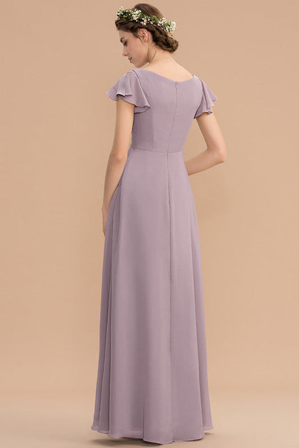 Robe Cérémonie Longue Volants Rose - gallery 1