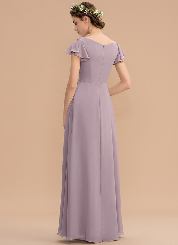 Robe Cérémonie Longue Volants Rose - gallery 1