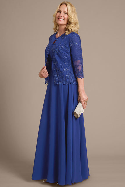 Robe Cérémonie Longue Bleu Royal - gallery 2
