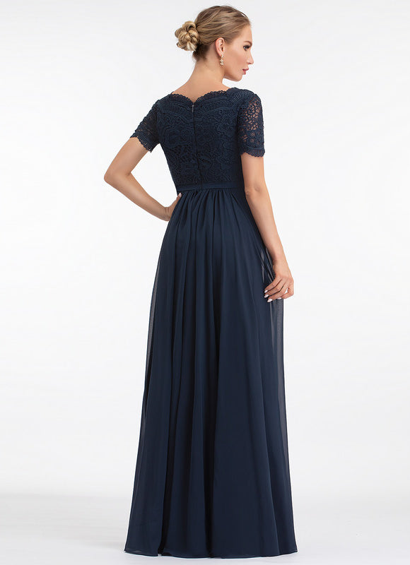 Robe Cérémonie Longue Rose Élégante - gallery 2