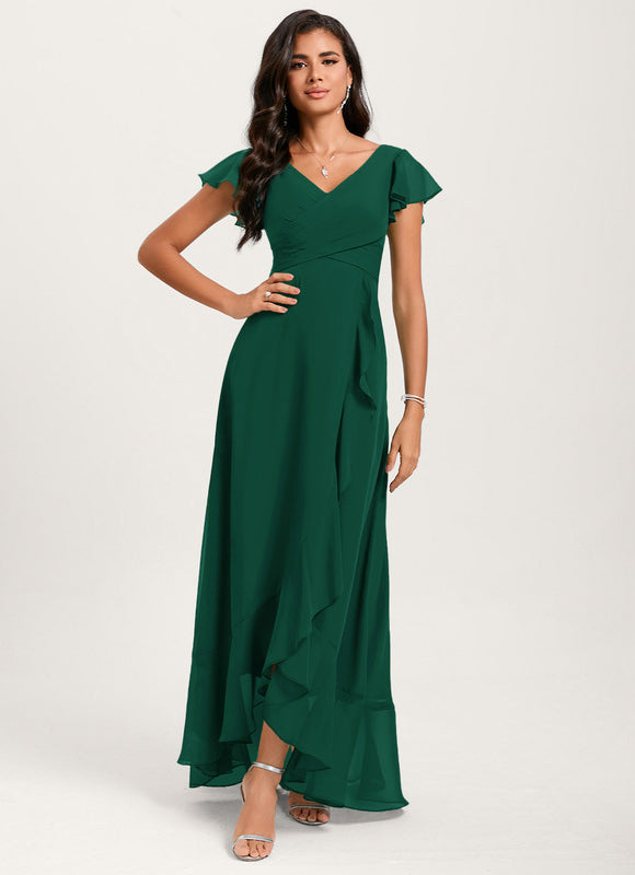 Robe Cérémonie Fluide Marine Élégante