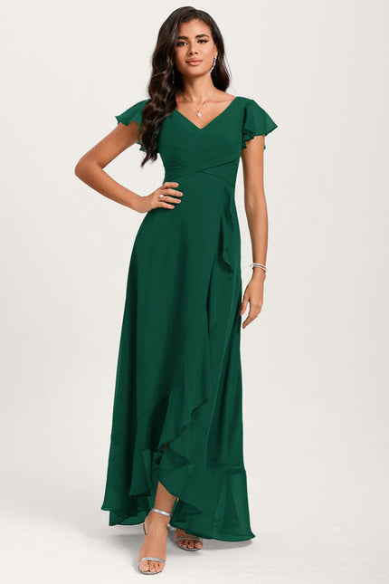 Robe Cérémonie Fluide Marine Élégante