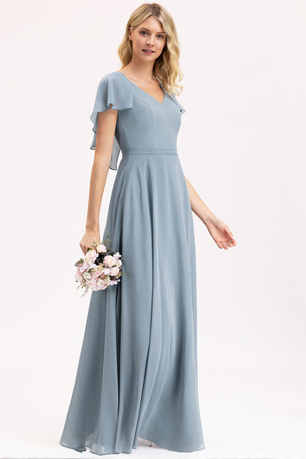 Robe Cérémonie Longue Volants Rose - gallery 2