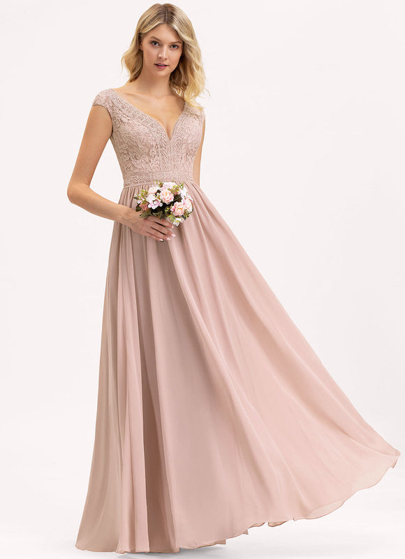 Robe Cérémonie Longue Rose Élégante - gallery 3