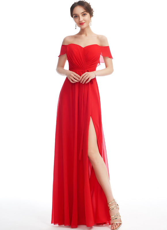 Robe Cérémonie Élégante À Décolleté