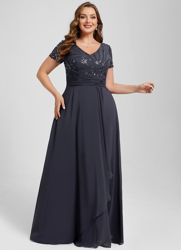Robe Cérémonie Vaporeuse Marine Élégante - gallery 7