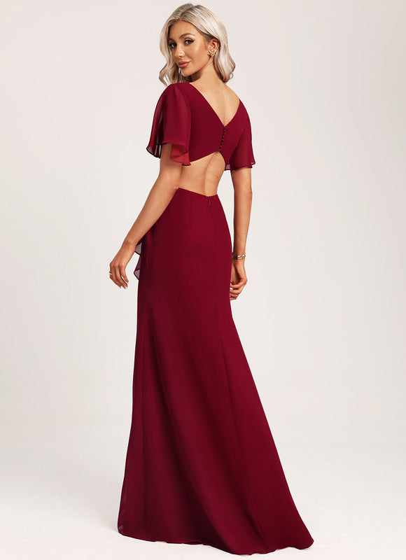 Robe Cérémonie Longue Volants Rose - gallery 4