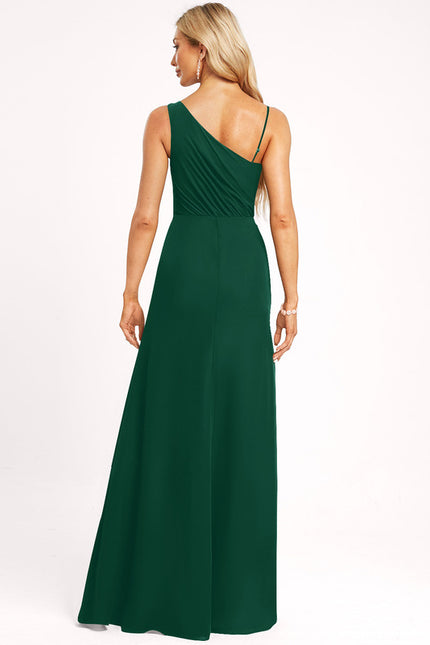 Robe Cérémonie Élégance Asymétrique Vert - gallery 5