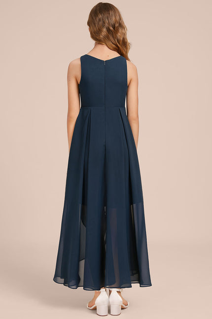 Robe Cérémonie Mousseline Marine - gallery 3