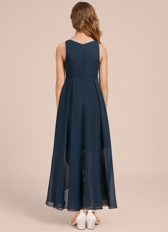 Robe Cérémonie Mousseline Marine - gallery 3