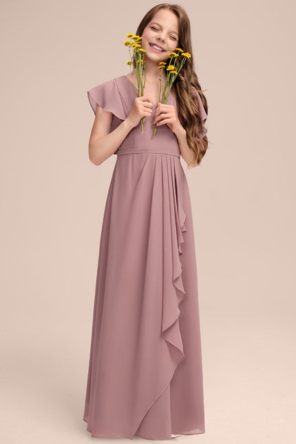 Robe Cérémonie Mousseline Bleu Pastel - gallery 2