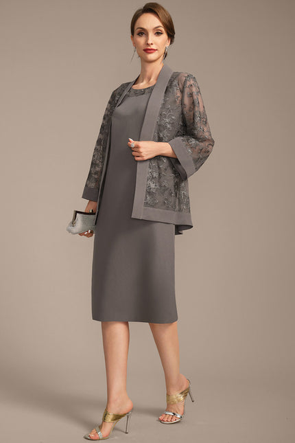 Robe Cérémonie Grise Élégante - gallery 3