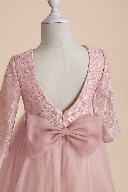 Robe Cérémonie Enfant Rose Tulle - gallery 7