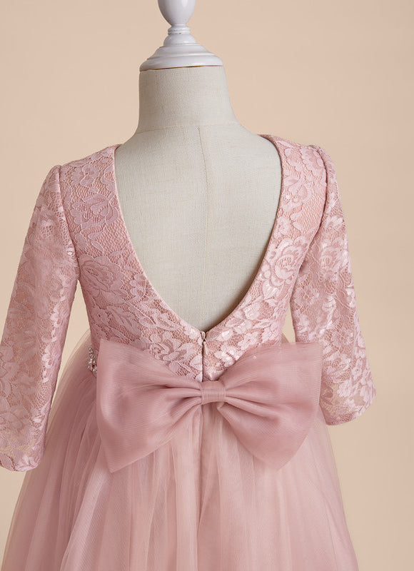 Robe Cérémonie Enfant Rose Tulle - gallery 7