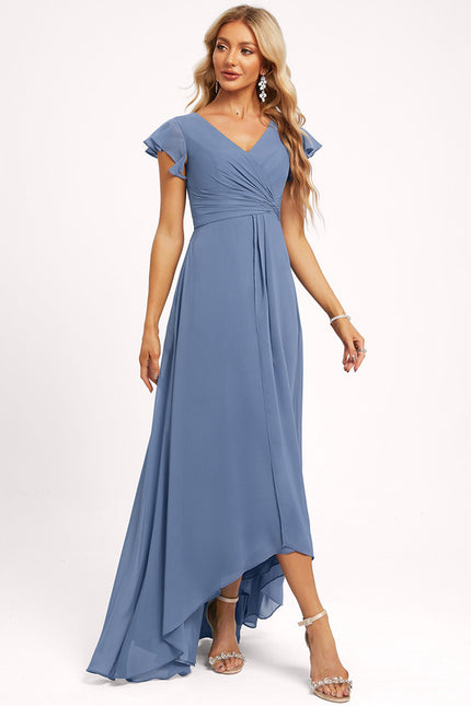 Robe Cérémonie Fluide Marine Élégante - gallery 3