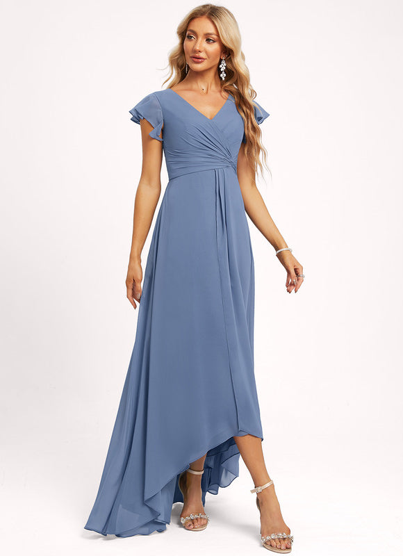 Robe Cérémonie Fluide Marine Élégante - gallery 3