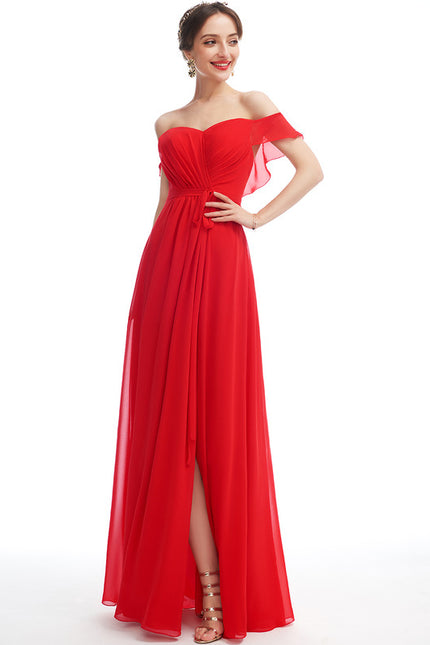 Robe Cérémonie Élégante À Décolleté - gallery 1