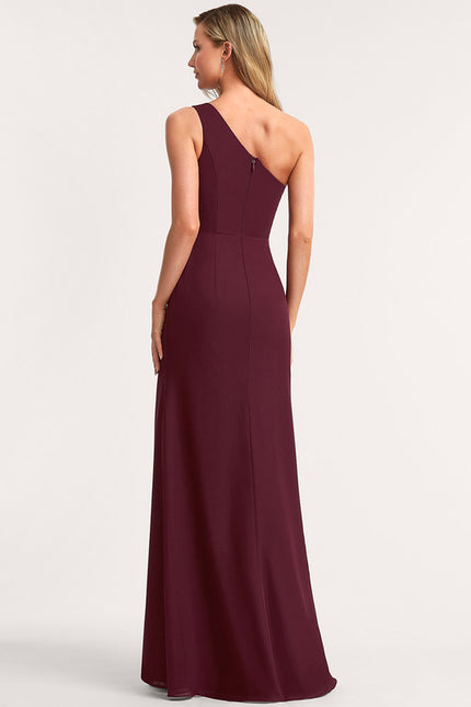Robe Cérémonie Asymétrique Bordeaux - gallery 3