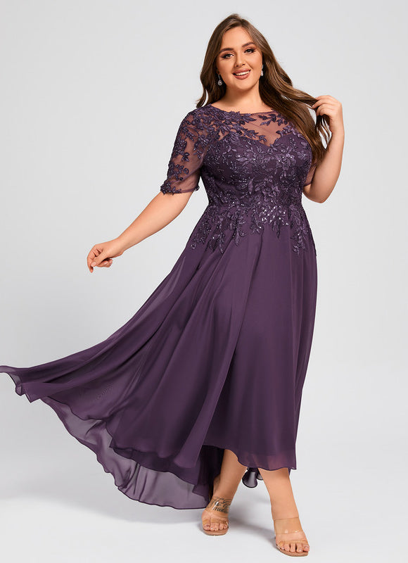 Robe Cérémonie En Dentelle Marine - gallery 7