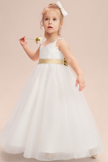 Robe Cérémonie Tulle Ivoire Nœud - gallery 4