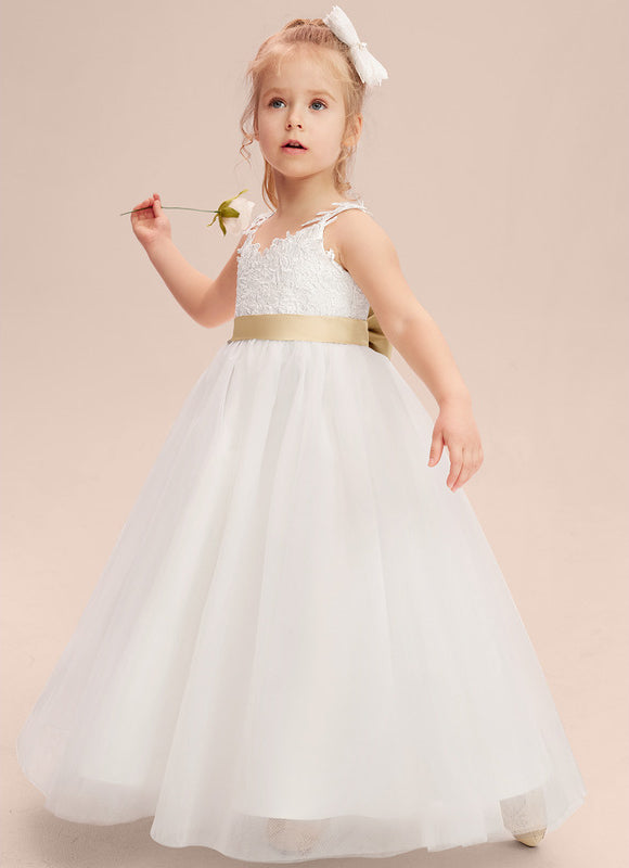 Robe Cérémonie Tulle Ivoire Nœud - gallery 4