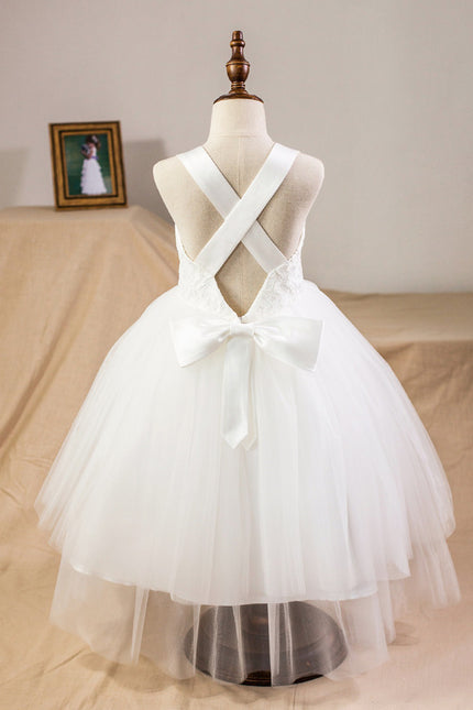 Robe Cérémonie Mariage Fille Satinée
