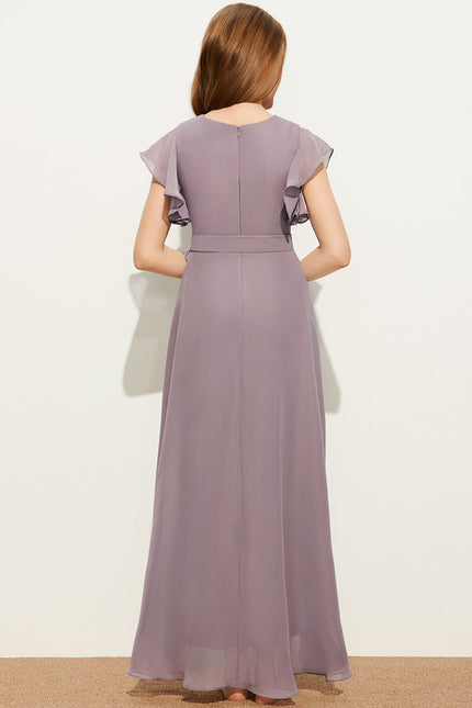 Robe Cérémonie Asymétrique Mousseline - gallery 3