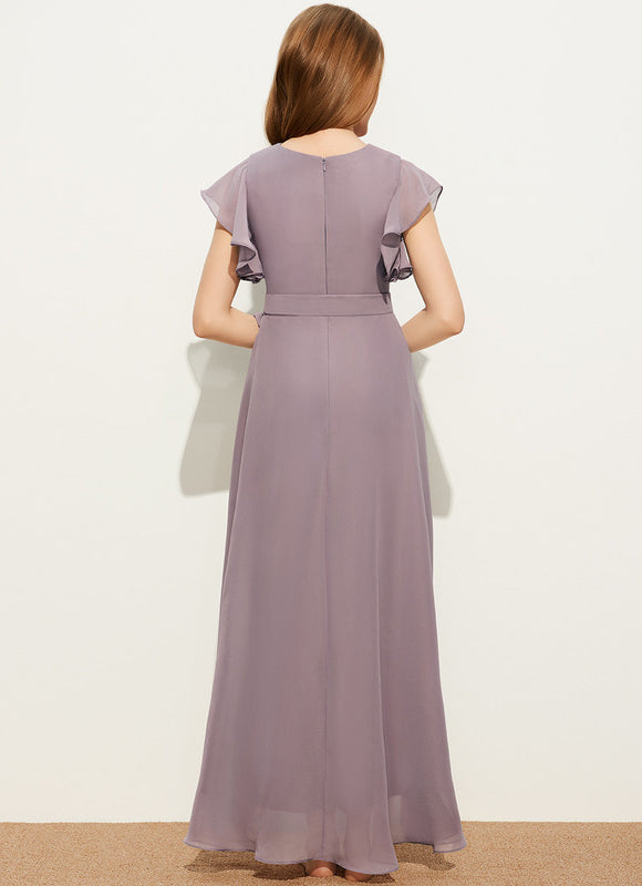Robe Cérémonie Asymétrique Mousseline - gallery 3