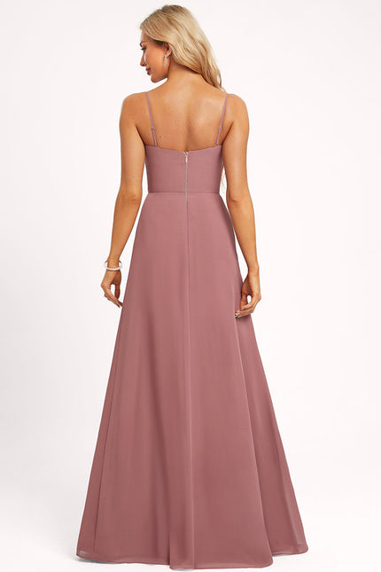 Robe Cérémonie Longue Mauve Fluide - gallery 2