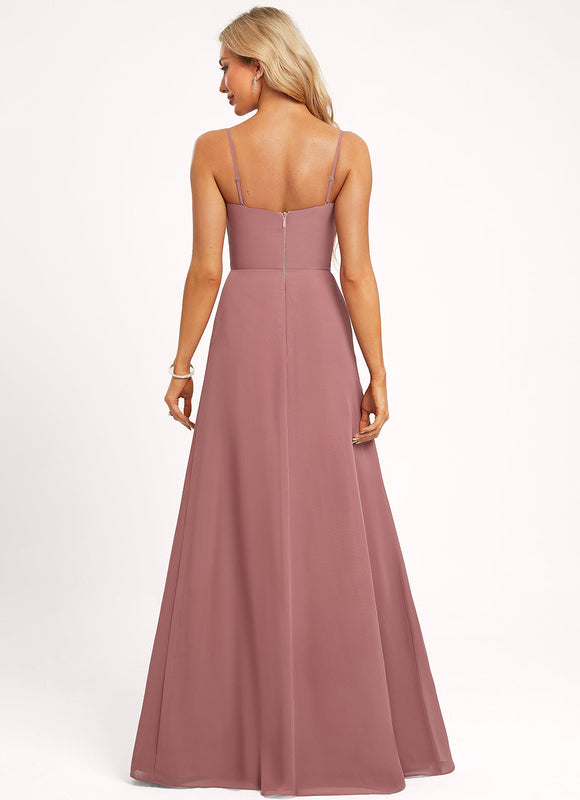 Robe Cérémonie Longue Mauve Fluide - gallery 2