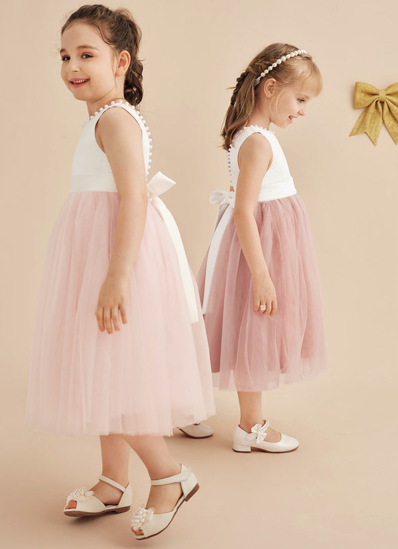 Robe Cérémonie Fille Tulle Satin - gallery 6