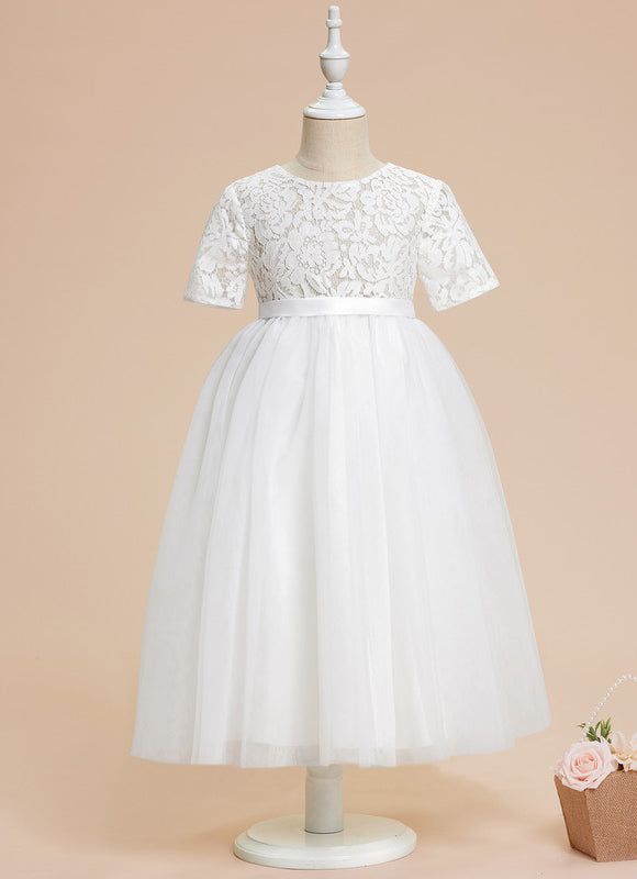 Robe Cérémonie Enfant Tulle Dentelle