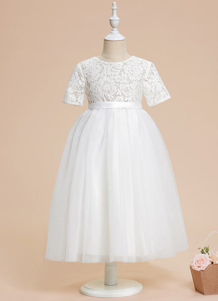 Robe Cérémonie Enfant Tulle Dentelle