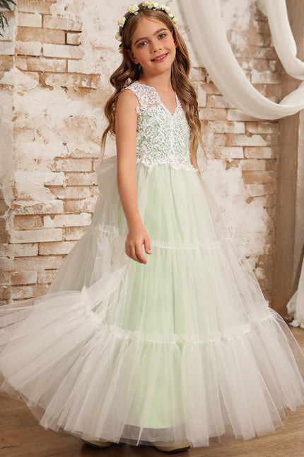 Robe Cérémonie Tulle Vert Doux - gallery 6