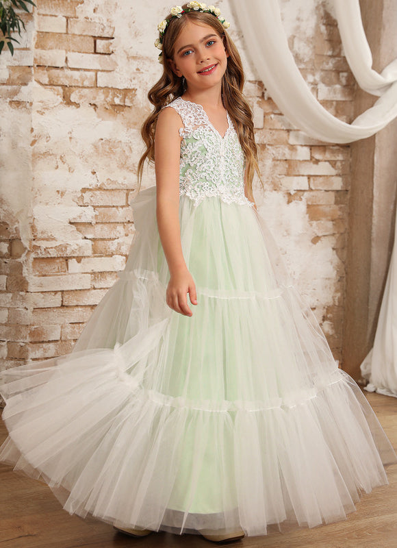 Robe Cérémonie Tulle Vert Doux - gallery 6
