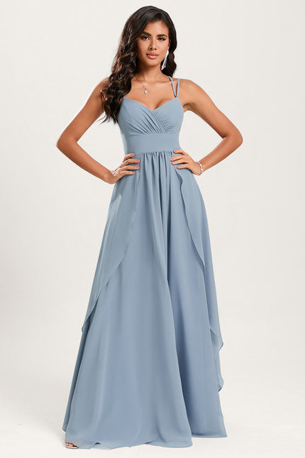 Robe Cérémonie Longue Volants Rose - gallery 3