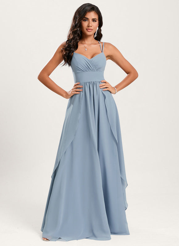 Robe Cérémonie Longue Volants Rose - gallery 3