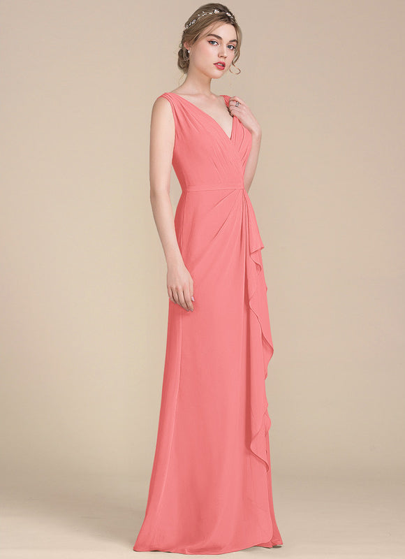 Robe Cérémonie Longue Volants Rose - gallery 5