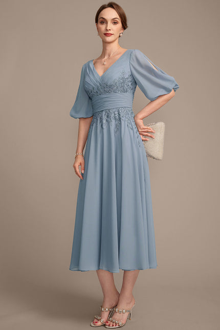 Robe Ceremonie Bleu Femme - gallery 4