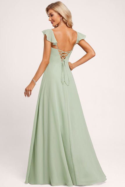 Robe Cérémonie Longue Volants Rose - gallery 4