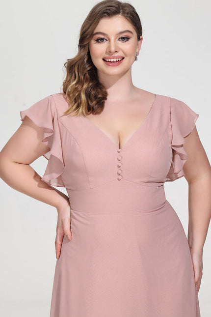 Robe Cérémonie Longue Volants Rose - gallery 9