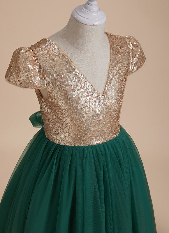 Robe Cérémonie Émeraude Pailletée