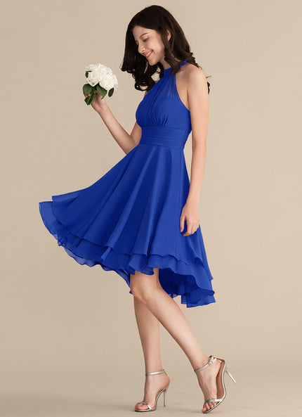 Robe Cérémonie Col Rond Volantée