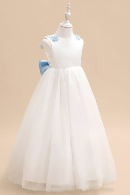 Robe Cérémonie Fille Tulle Bleu - gallery 4