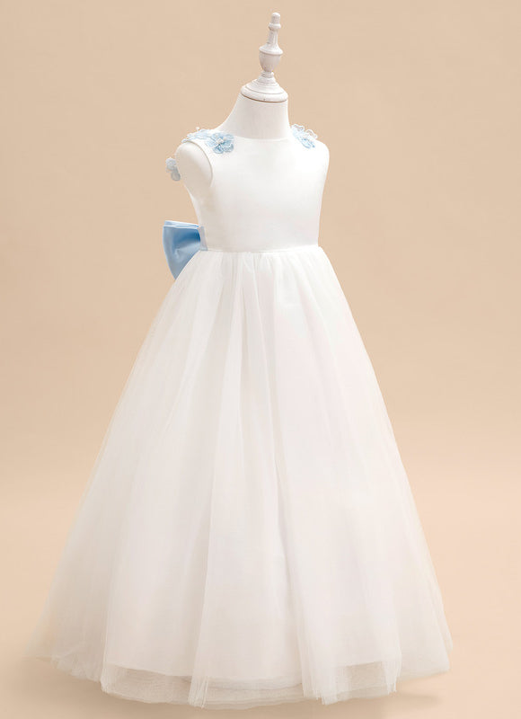 Robe Cérémonie Fille Tulle Bleu - gallery 4