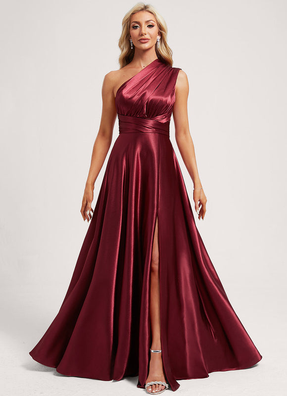 Robe Cérémonie Satinée Rubis - gallery 6