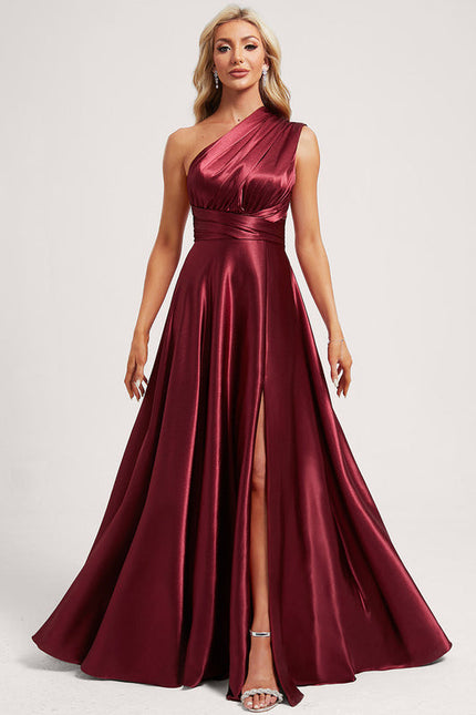Robe Cérémonie Satinée Rubis - gallery 6