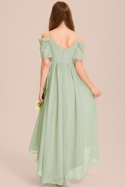 Robe Cérémonie Mousseline Vert Tendre - gallery 5